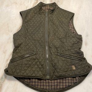 Barbour Tailored Flyweight Gilet Olive Green. USA 8